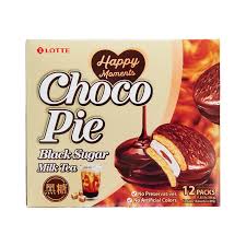 Lotte, Choco Pie Black Sugar Milk Tea 336g