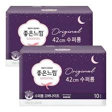 좋은느낌, 유기농 오리지널 울트라 슬림날개 슈퍼롱 10 개입